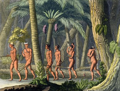 Native American Puri Tribesmen in their Forest, from 